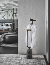 Load image into Gallery viewer, Ekero Rack - walnut / grey carnico marble