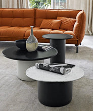 Load image into Gallery viewer, Button Oval Table - Matt Carrara White Marble