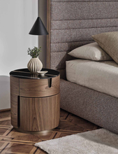 Load image into Gallery viewer, Tylsa Night Table - walnut / grey carnico marble
