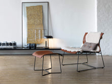 Load image into Gallery viewer, Cuoio Lounge Chair, Ottoman & Sheepskin - coffee leather