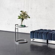 Load image into Gallery viewer, Adjustable Table E1027 - Chrome/Clear
