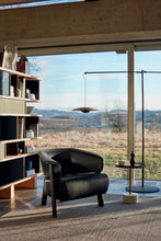 Load image into Gallery viewer, Back-Wing Armchair - black leather
