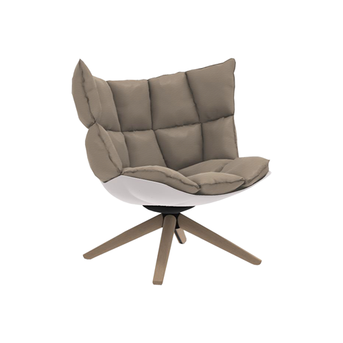 Husk Swivel Armchair - Alfa Ash Grey
