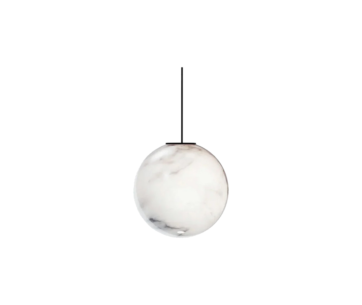 Bollicosa Pendant - white marble glass
