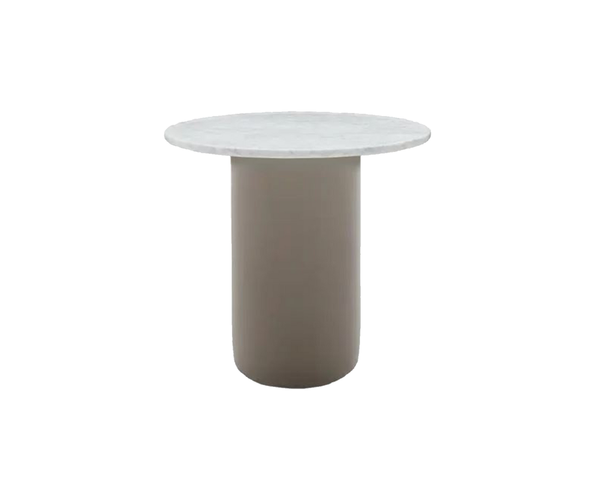 Button Outdoor Small Table - natural Carrara white marble