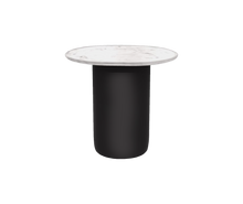 Load image into Gallery viewer, Button Oval Table - Matt Carrara White Marble
