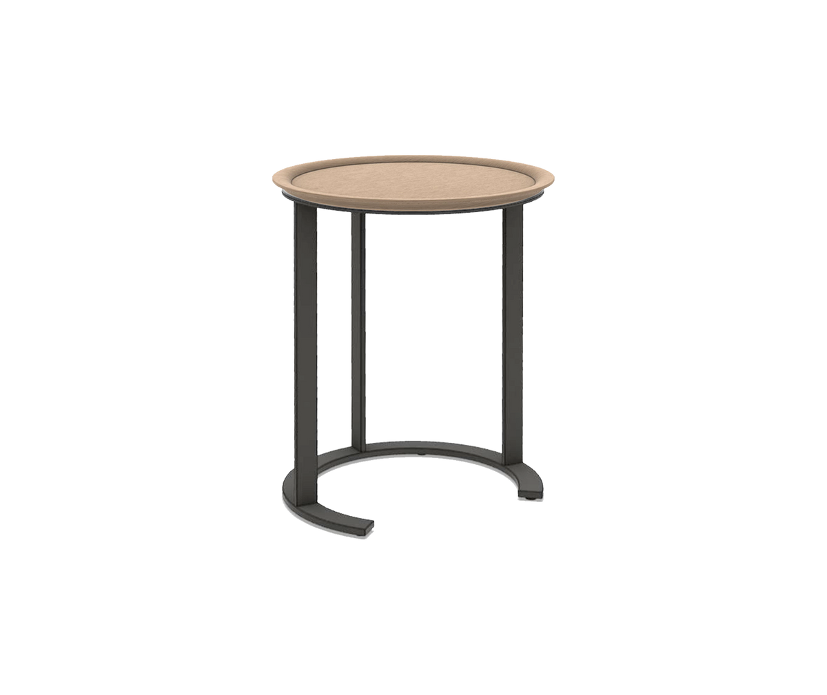 Elios Small Table with Tray - bronzed nickel painted
