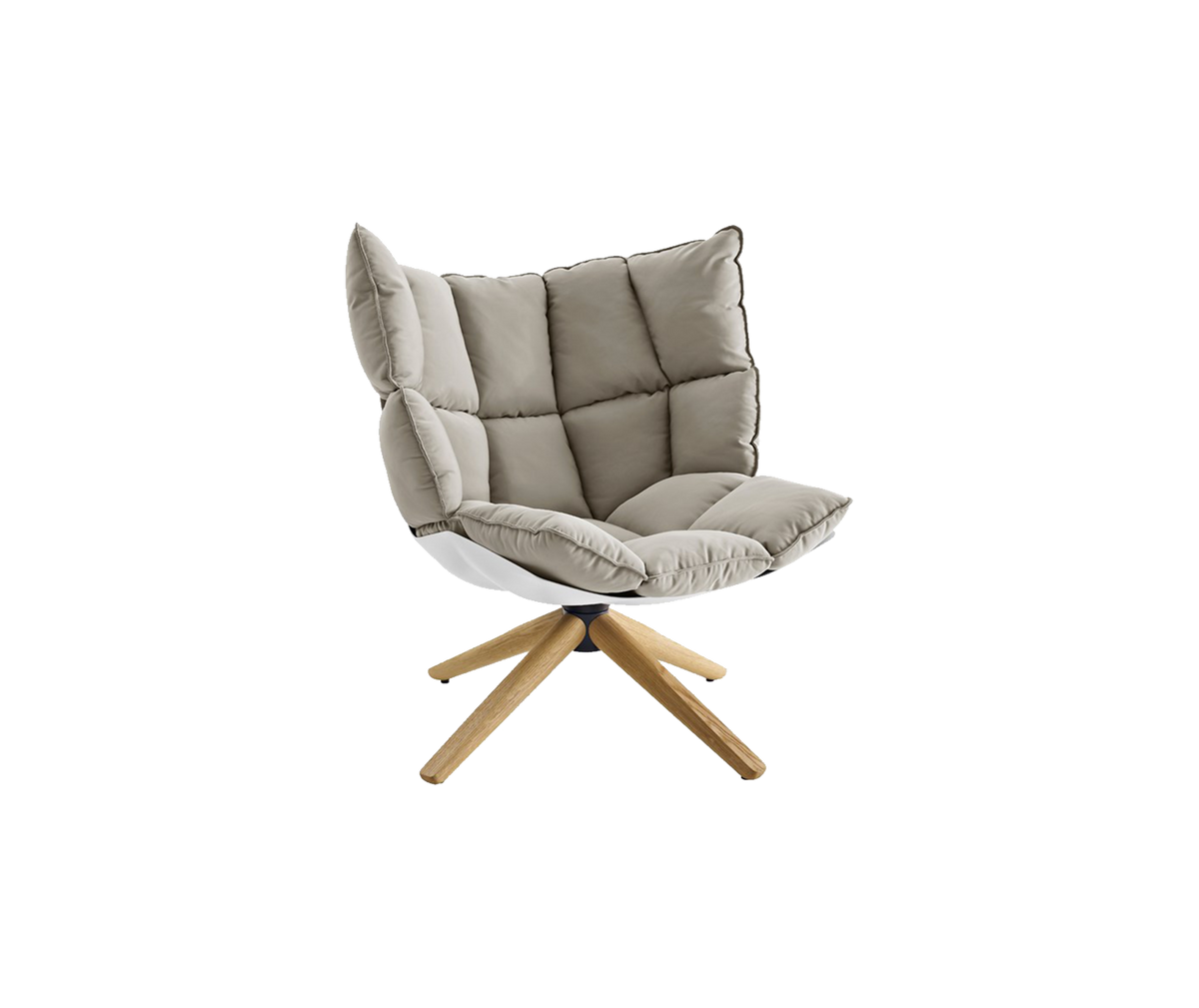 Husk Swivel Armchair - Alfa Ash Grey
