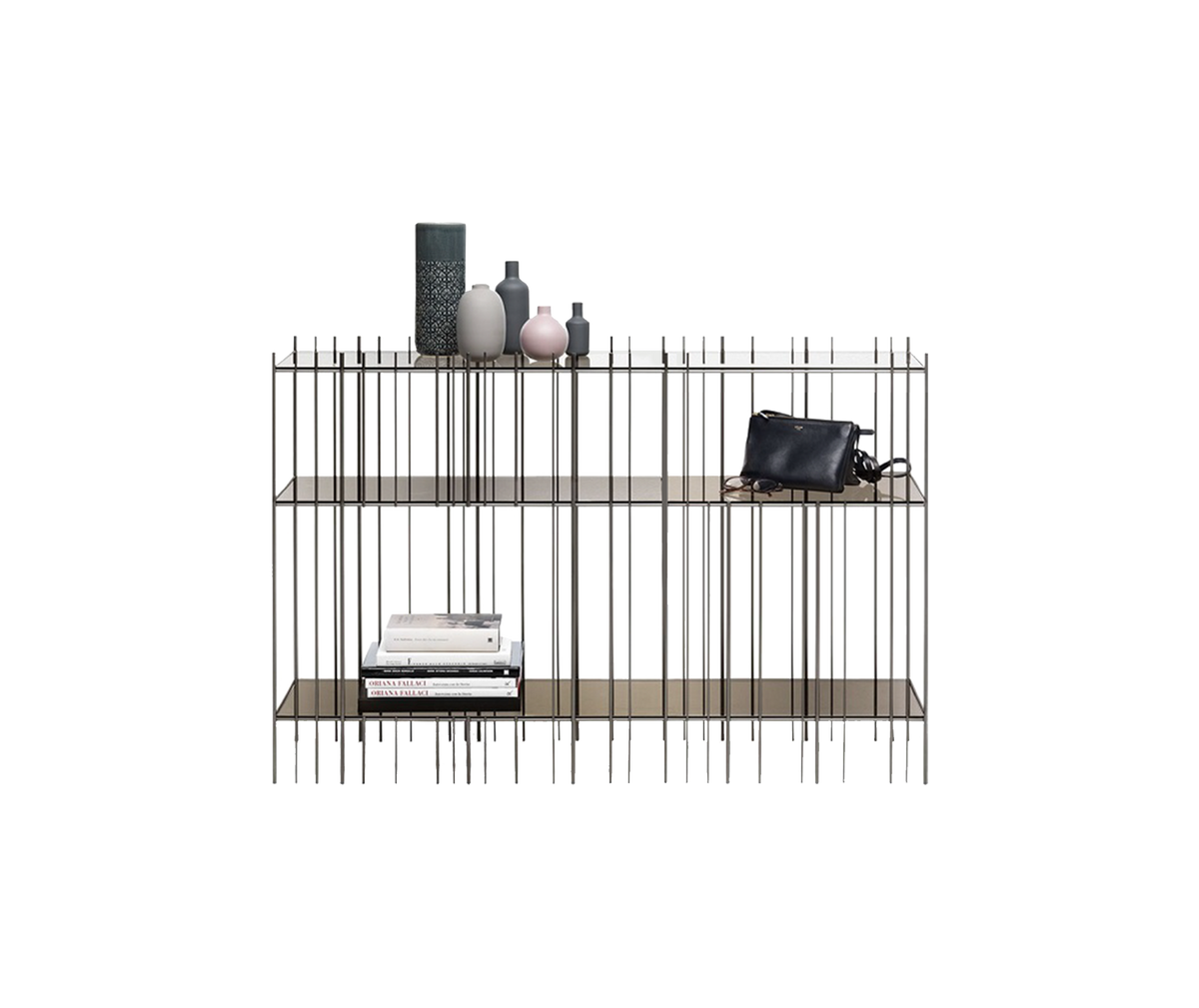 Metrica B Bookshelf - burnished / bronze glass