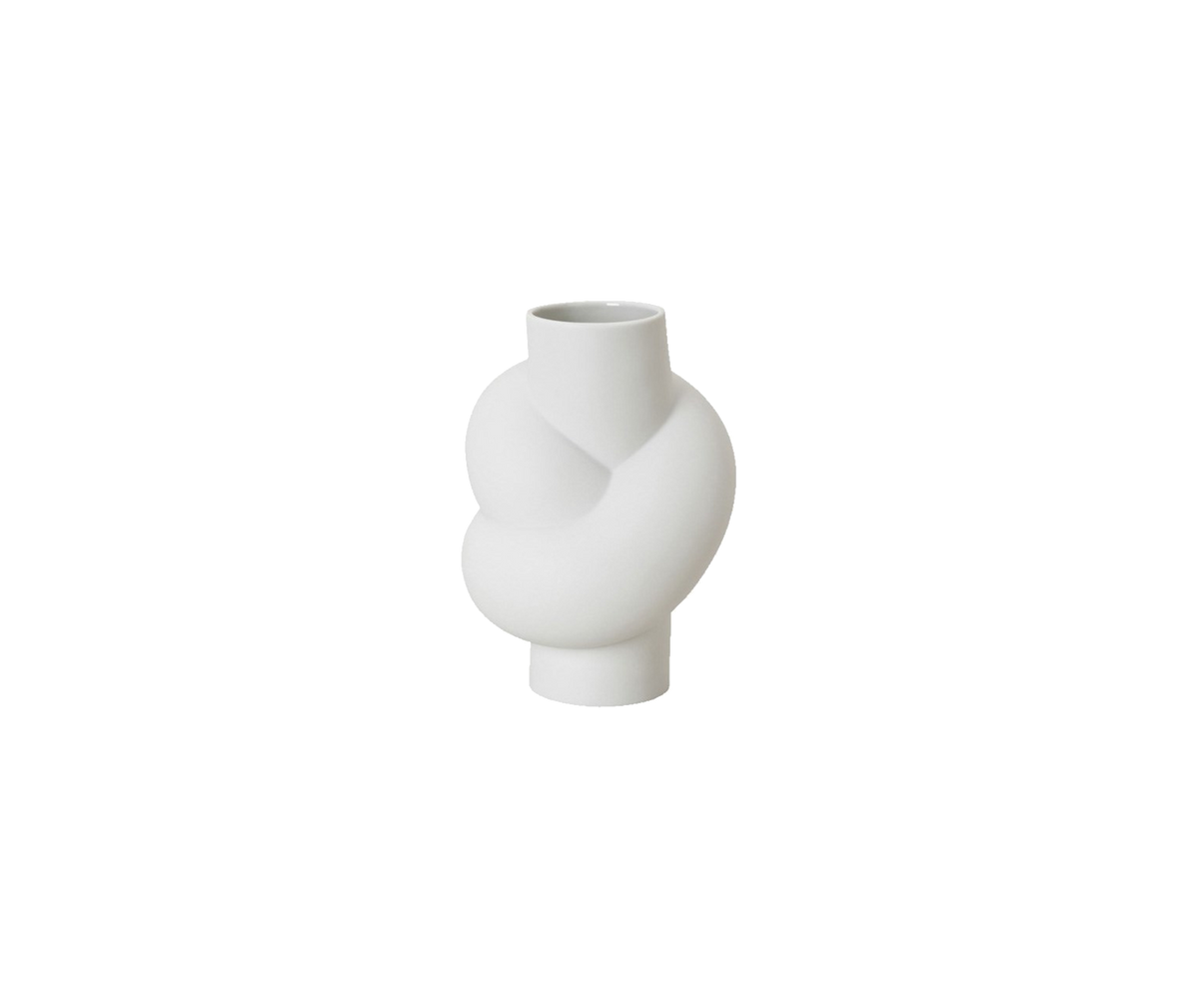 Node Vase - 14cm Matt White