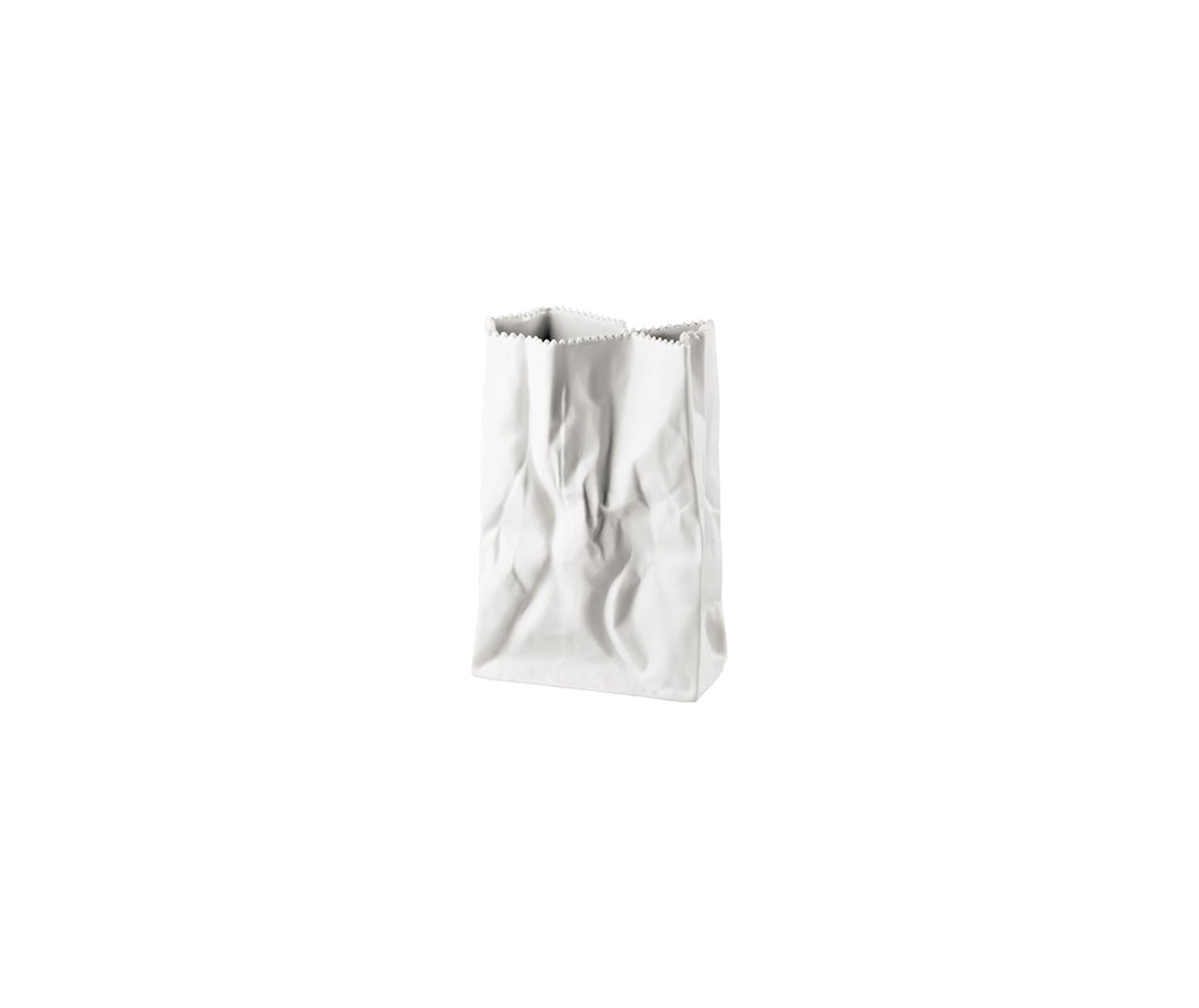 Paper Bag Vase - white 18cm