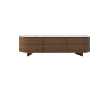Load image into Gallery viewer, Rondos Low Cabinet - Matt Carrara White Marble
