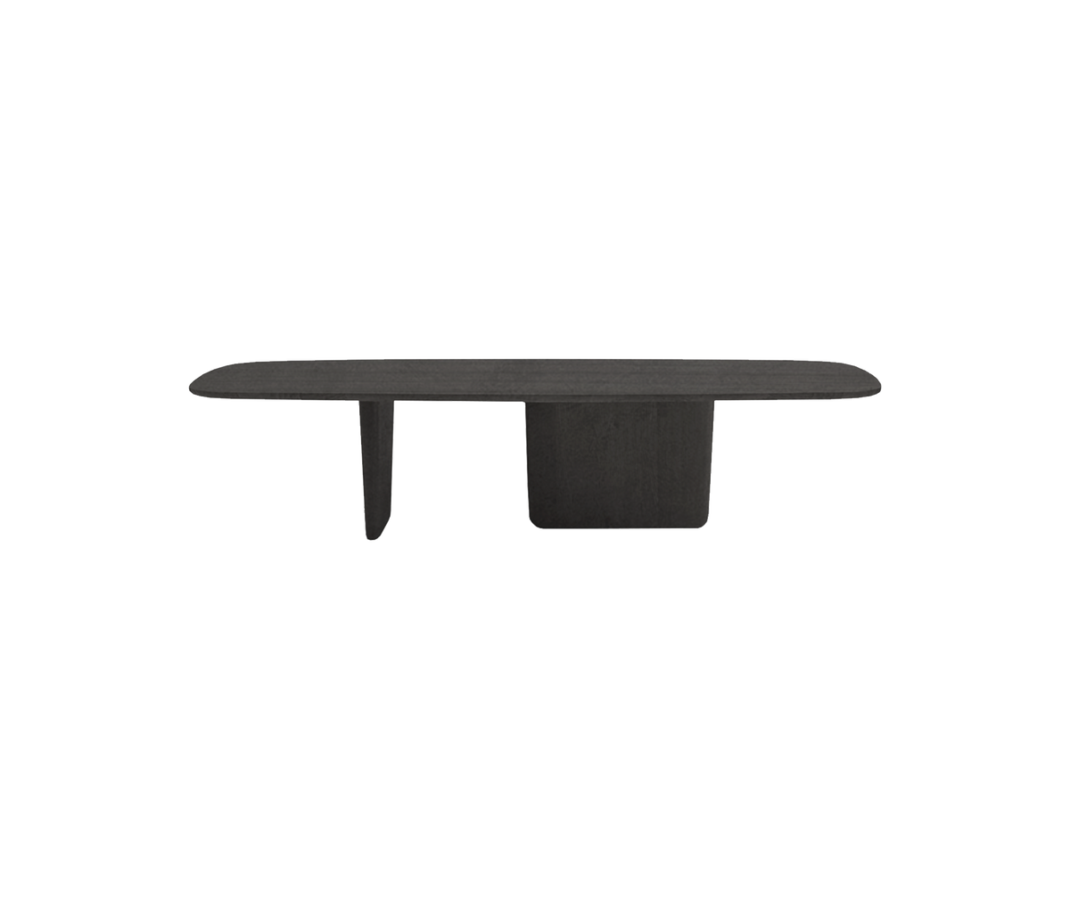 Tobi Ishi Rectangular Table - Black Cement Grout