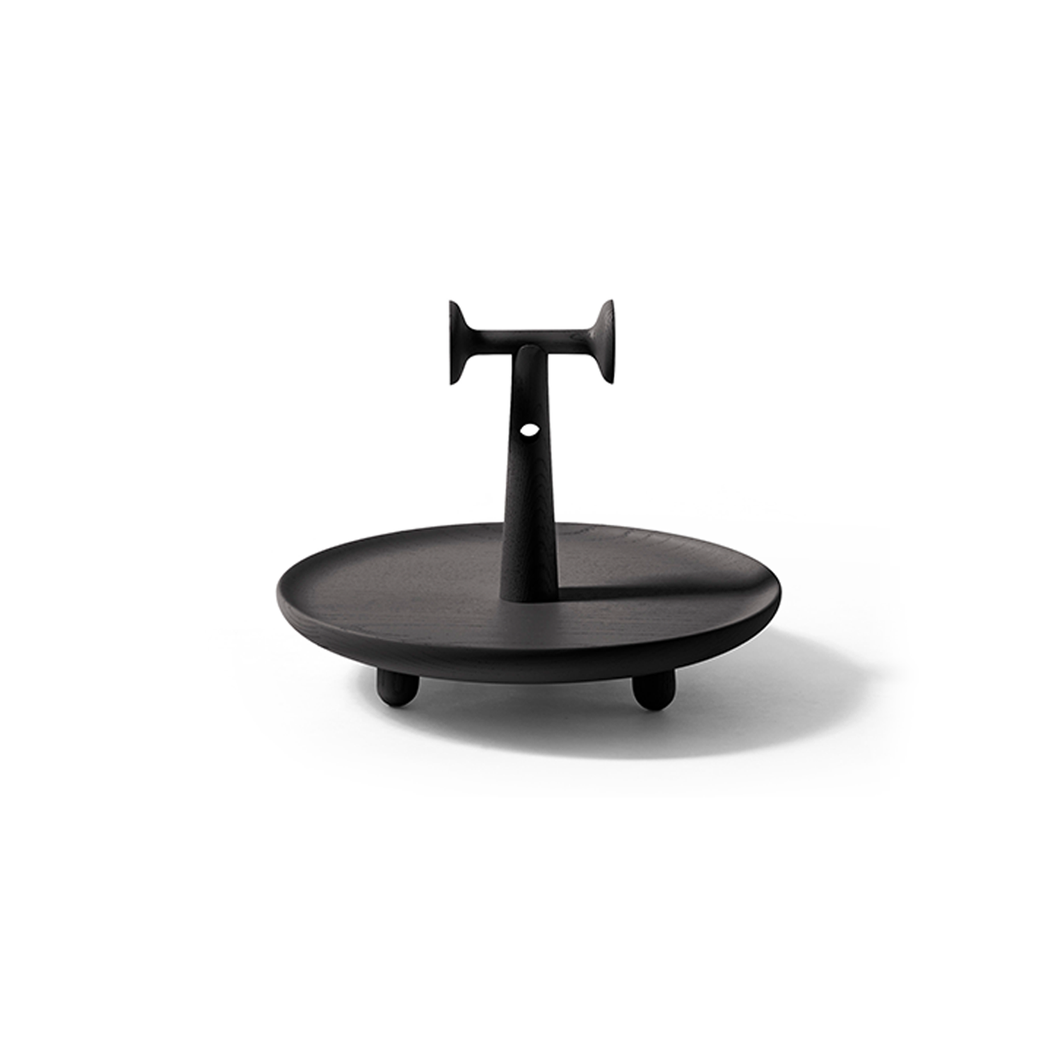 Reaction Poetique Handled Centrepiece - black stained ashwood