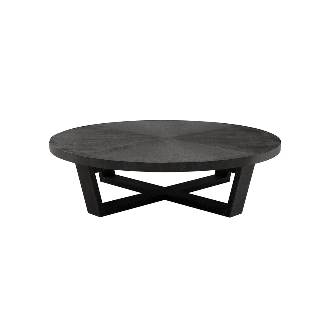 Xilos Low Table - round brushed black oak