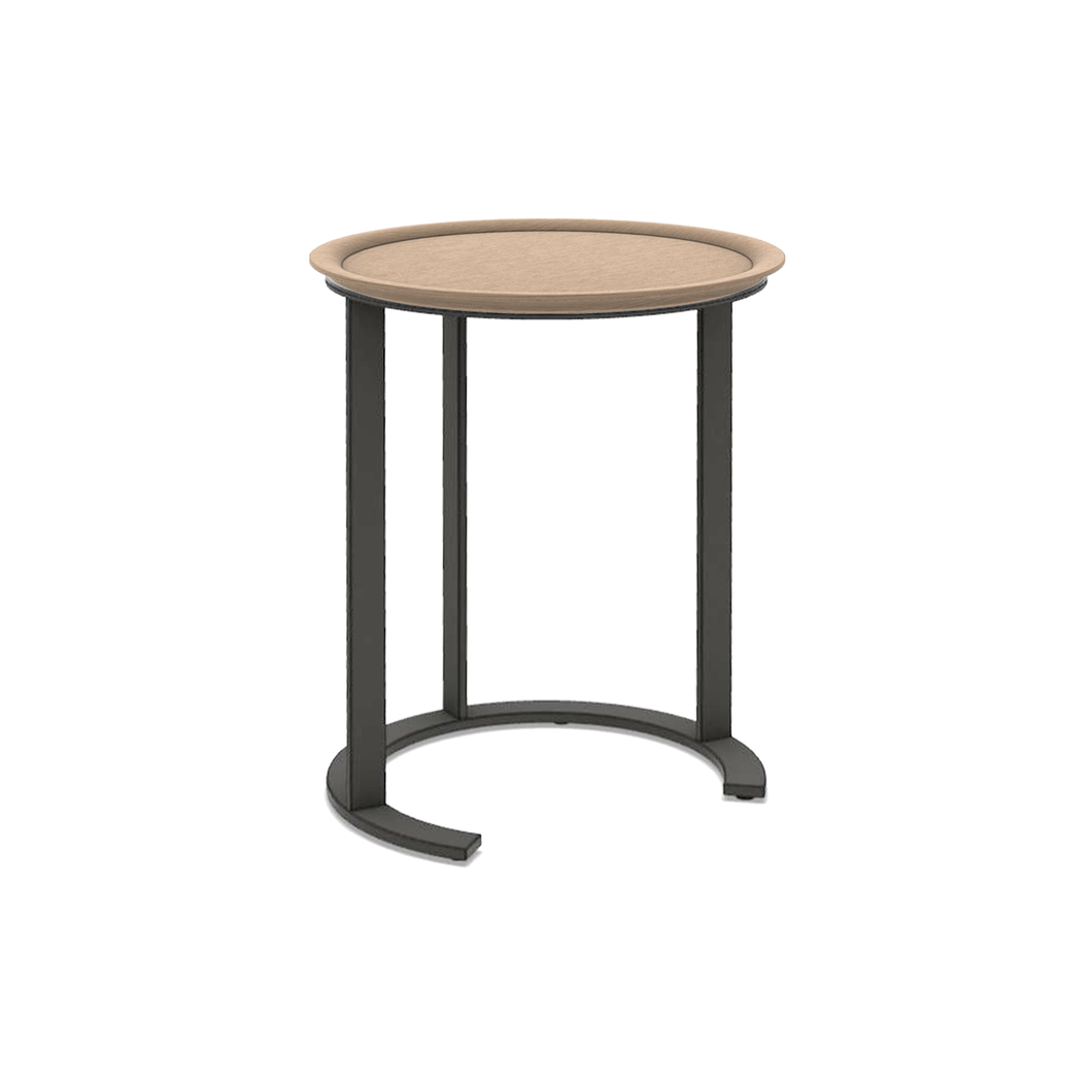 Elios Small Table with Tray - bronzed nickel painted