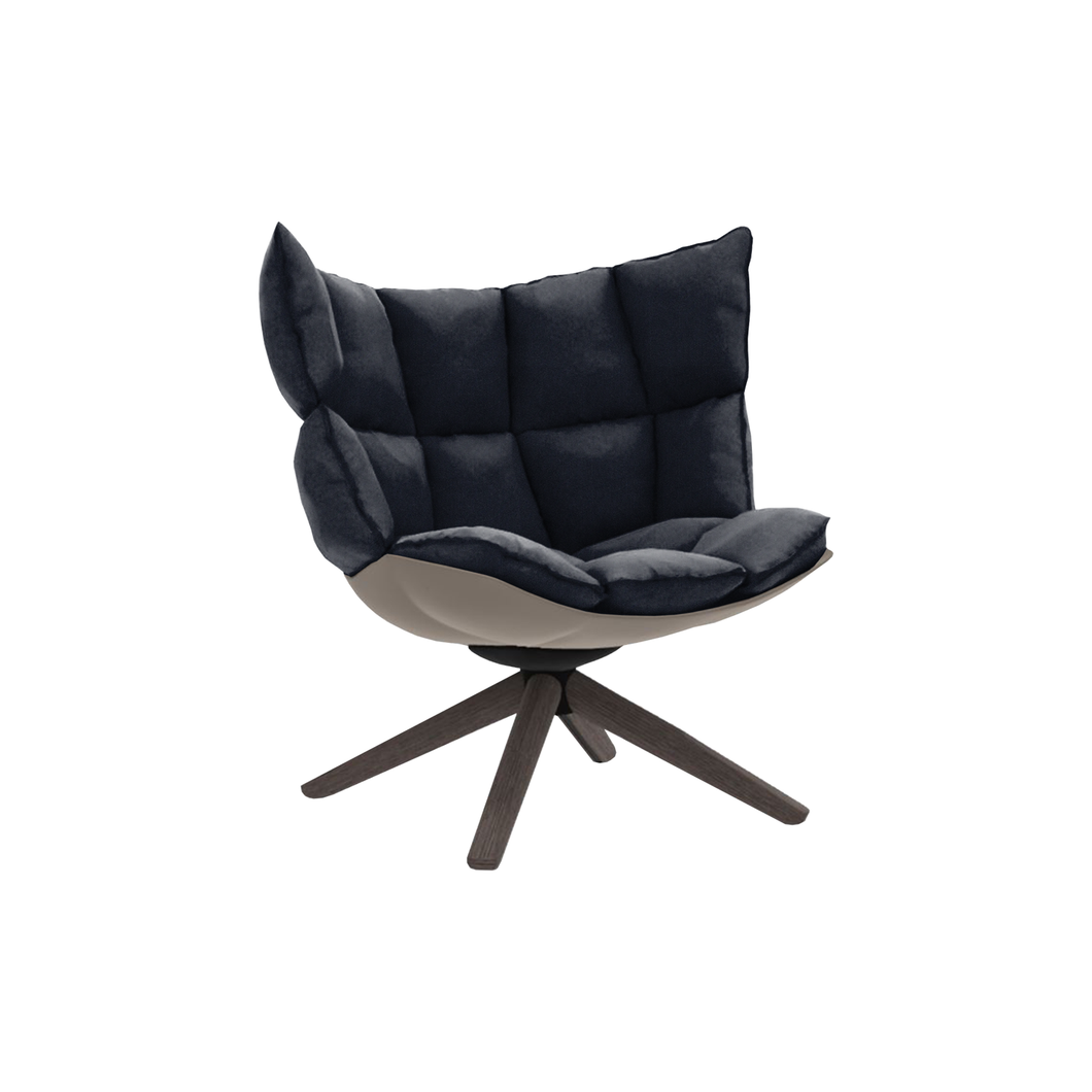 Husk Snug Swivel Armchair - Senna nightblue