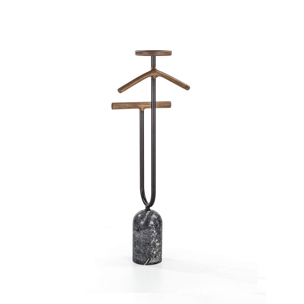 Ekero Rack - walnut / grey carnico marble