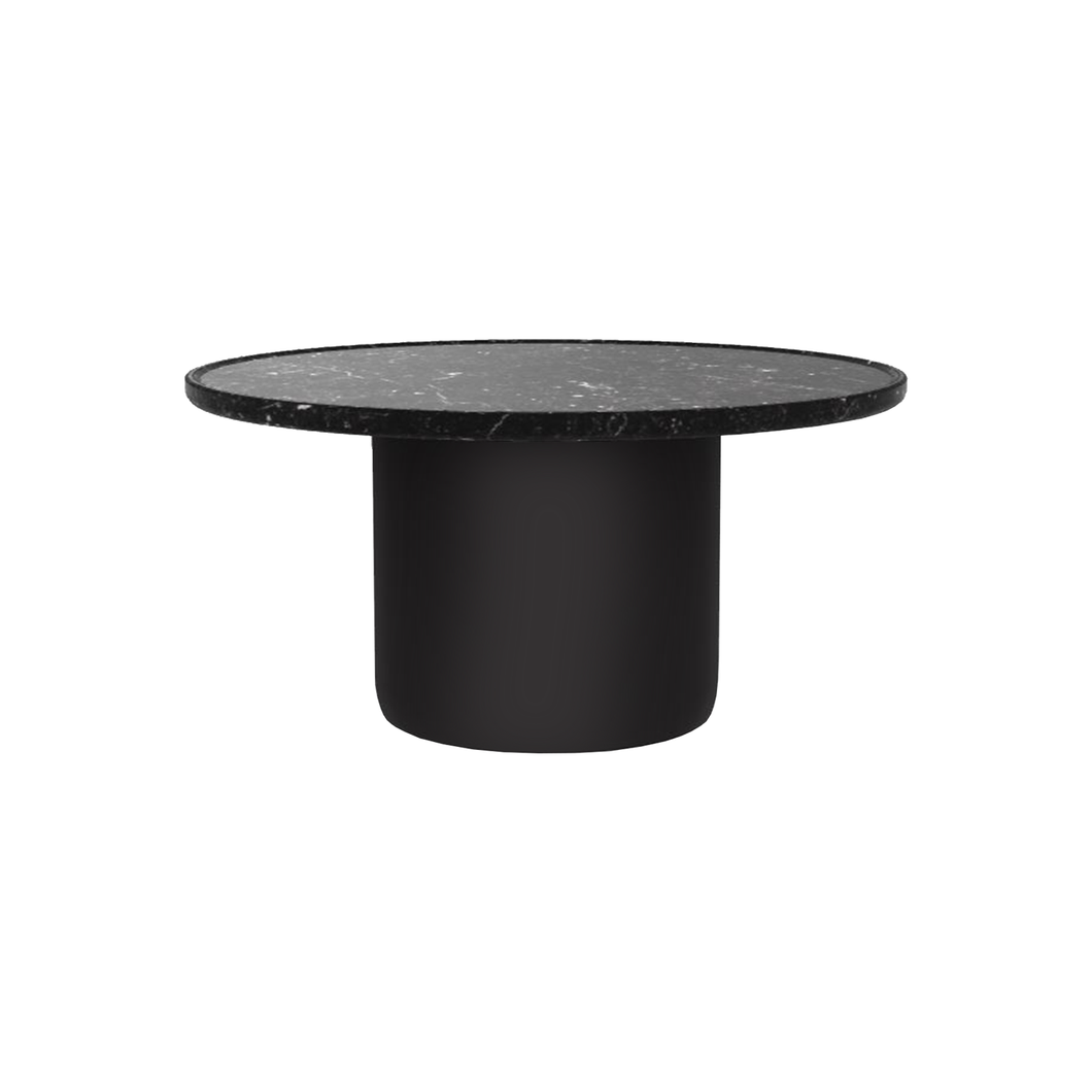 Button Coffee Table - Matt Marquinia black marble