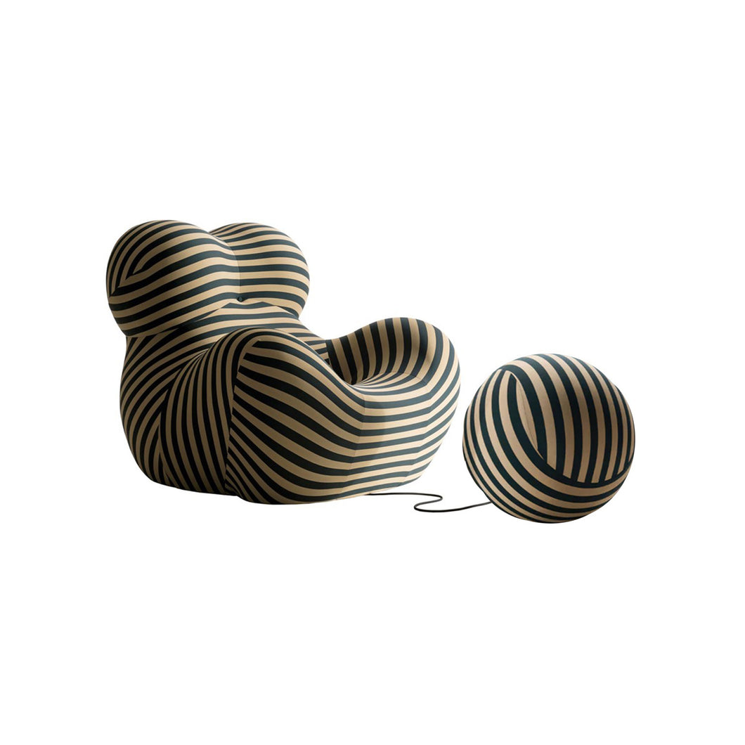 Up 50 - striped beige & teal