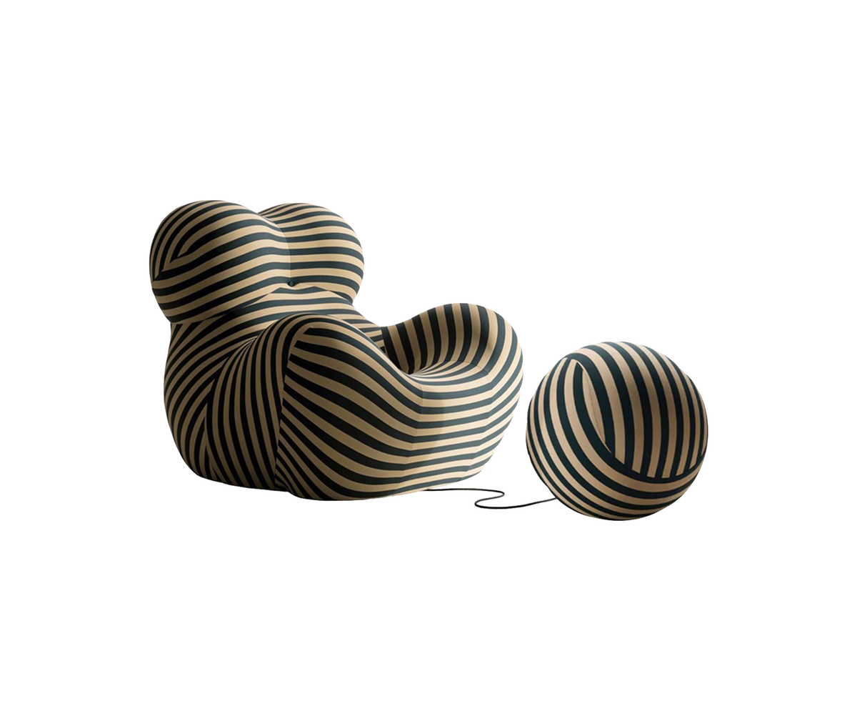 Up 50 - Striped Beige & Teal