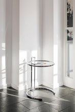Load image into Gallery viewer, Adjustable Table E1027 - Chrome/Clear
