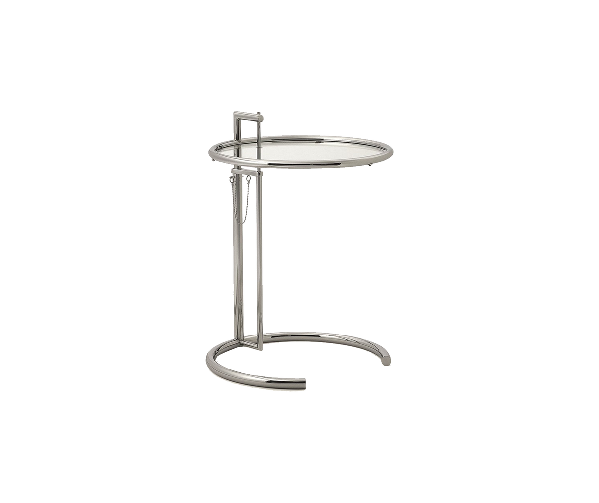 Adjustable Table E1027 - Chrome/Clear
