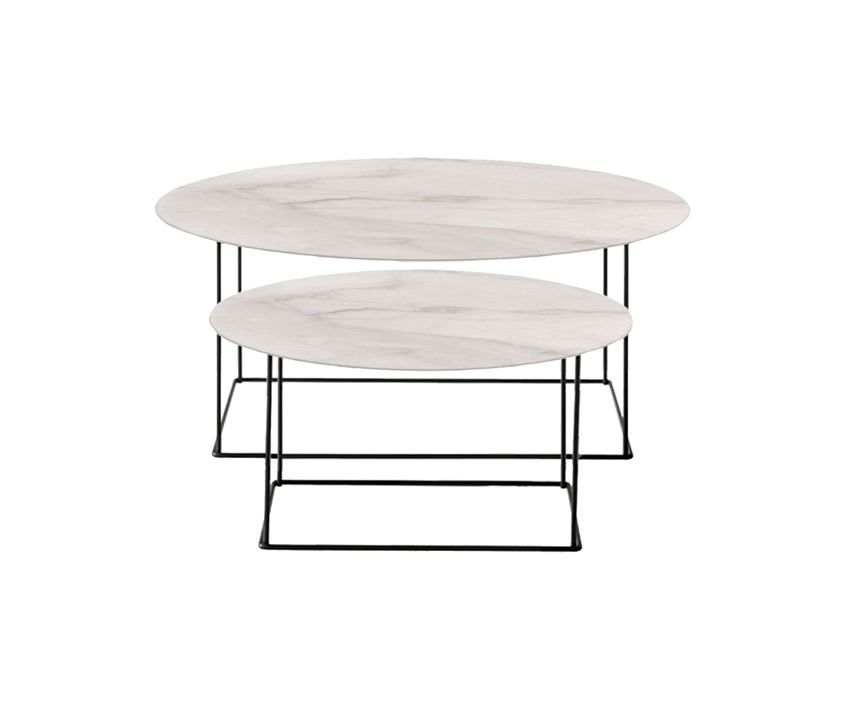 Fat Fat Outdoor Small Tables - set of 2 - white porcelain