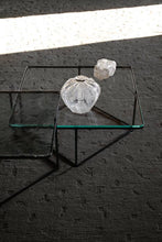 Load image into Gallery viewer, Lemante Table - Amber Molten Glass and Marquina Marble
