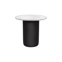 Load image into Gallery viewer, Button Oval Table - Matt Carrara White Marble
