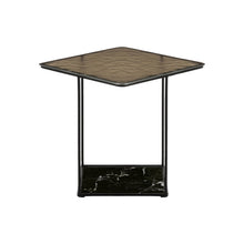 Load image into Gallery viewer, Lemante Table - Amber Molten Glass and Marquina Marble
