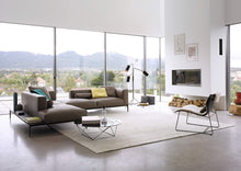 Load image into Gallery viewer, Cuoio Lounge Chair, Ottoman &amp; Sheepskin - coffee leather
