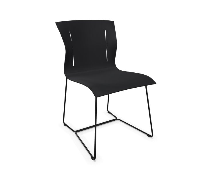 Cuoio Dining Chair - saddle leather black